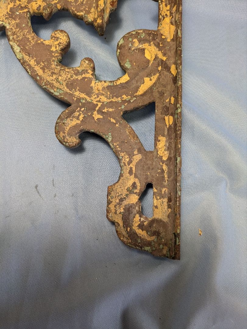 イギリス アンティーク 鉄製 棚受け ブラケット 2個セット