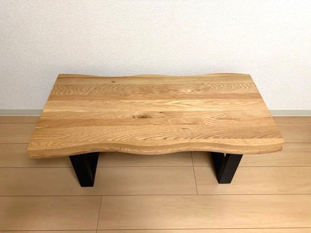 極美品　使用1週間　木製　オーク集成材　ローテーブル