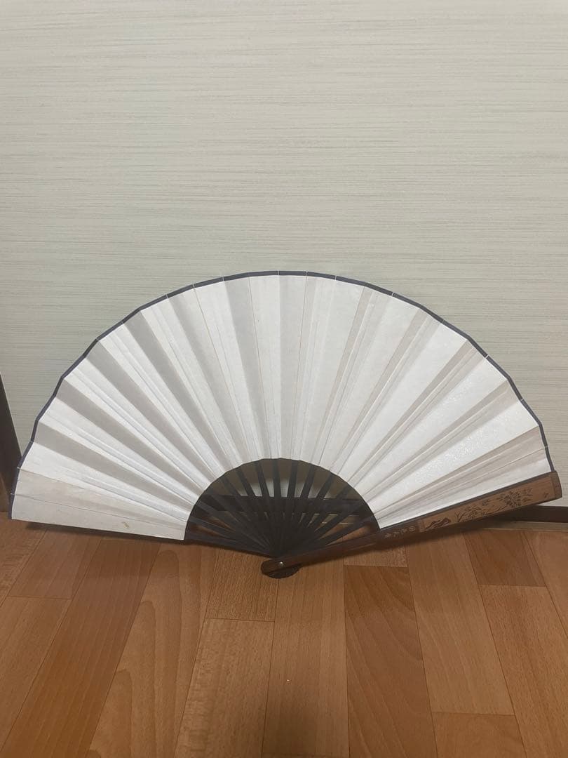 稀少名家盛丙云大师刻 牡丹诗文扇骨美術品 古董品收藏品