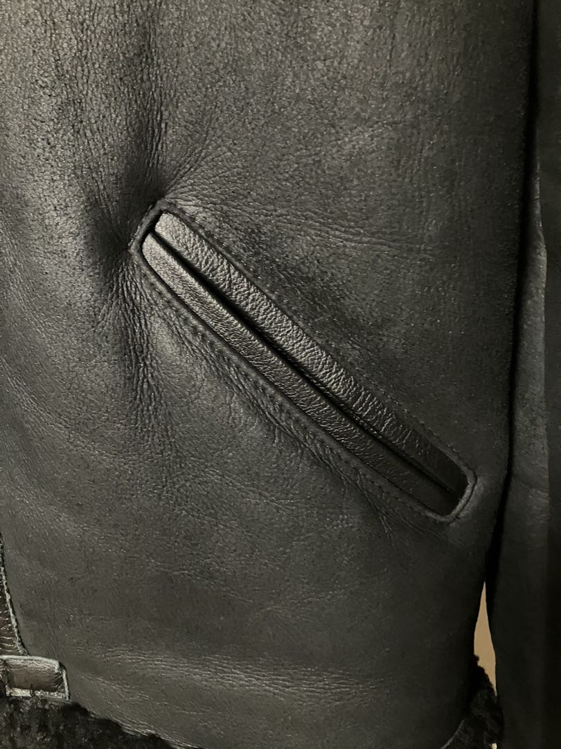 ショット×ロンハーマン　B6 ブラック　ムートン