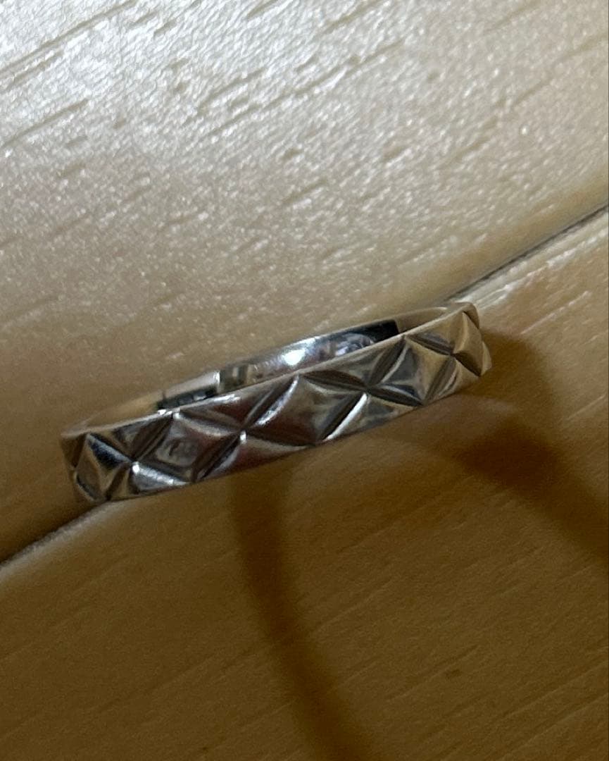 シャネル マトラッセ リング　プラチナ pt950 メンズ