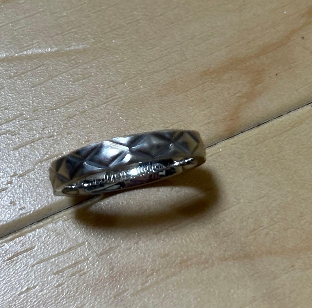 シャネル マトラッセ リング　プラチナ pt950 メンズ