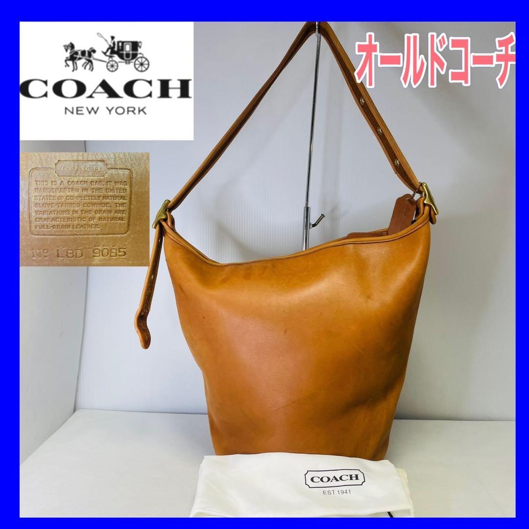 OLD COACH ショルダーバック バケットタイプ　茶　レザー