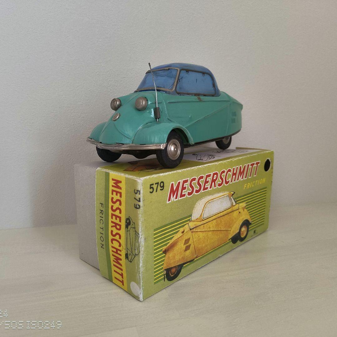 ブリキ　自動車　BANDAI　バンダイ　メッサーシュミット　緑色