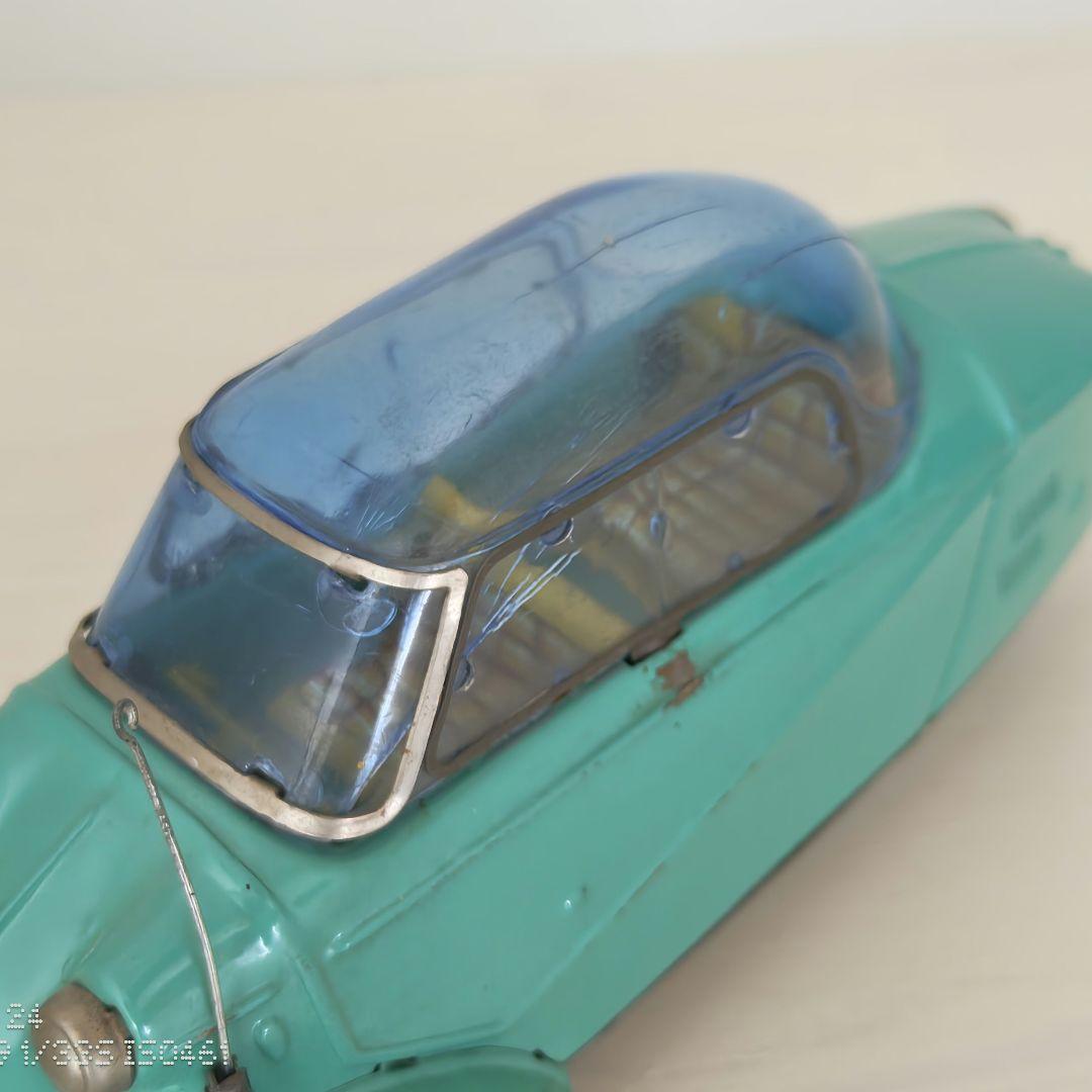 ブリキ　自動車　BANDAI　バンダイ　メッサーシュミット　緑色