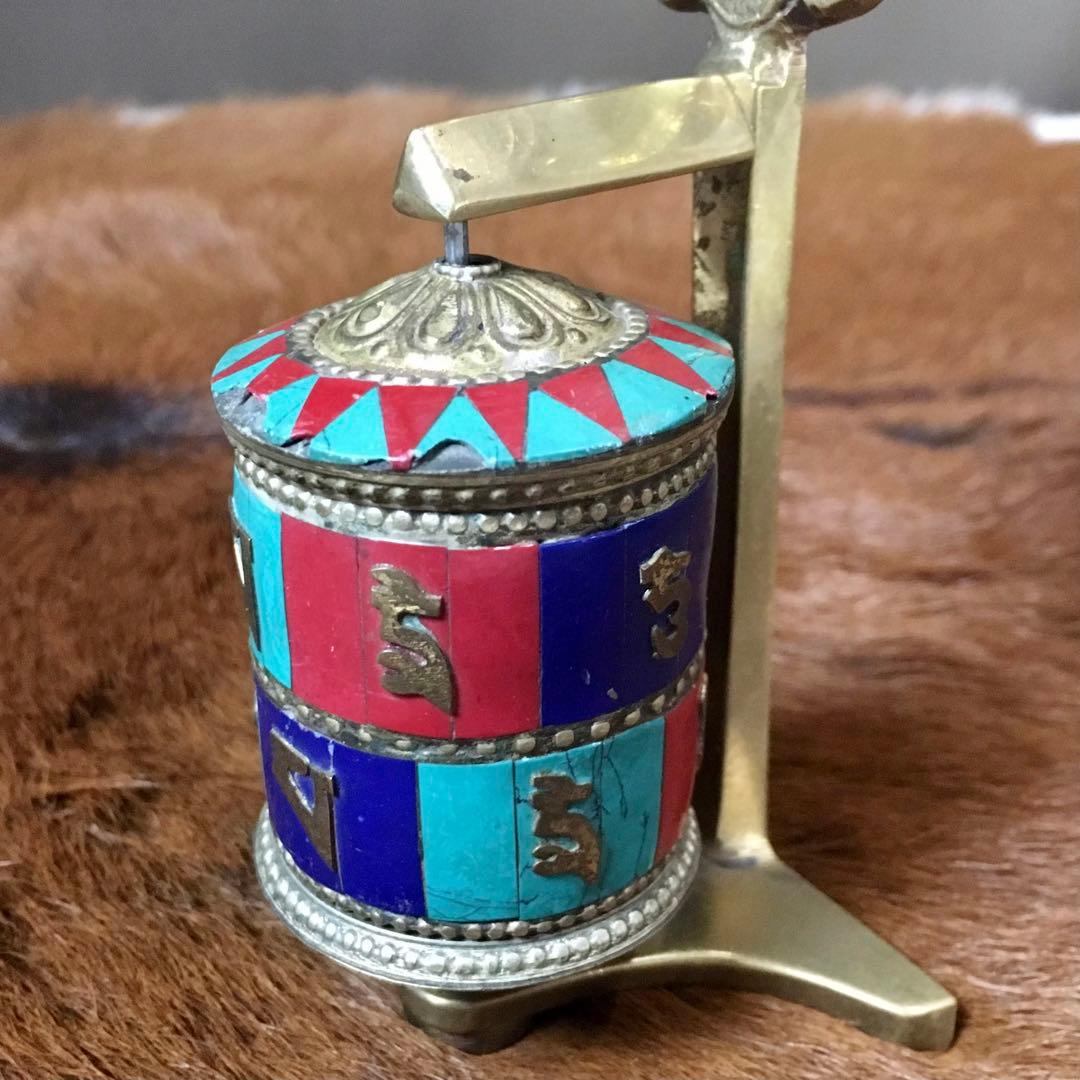 ★マニ車★チベット密教仏教★経典★法具★ビンテージ★