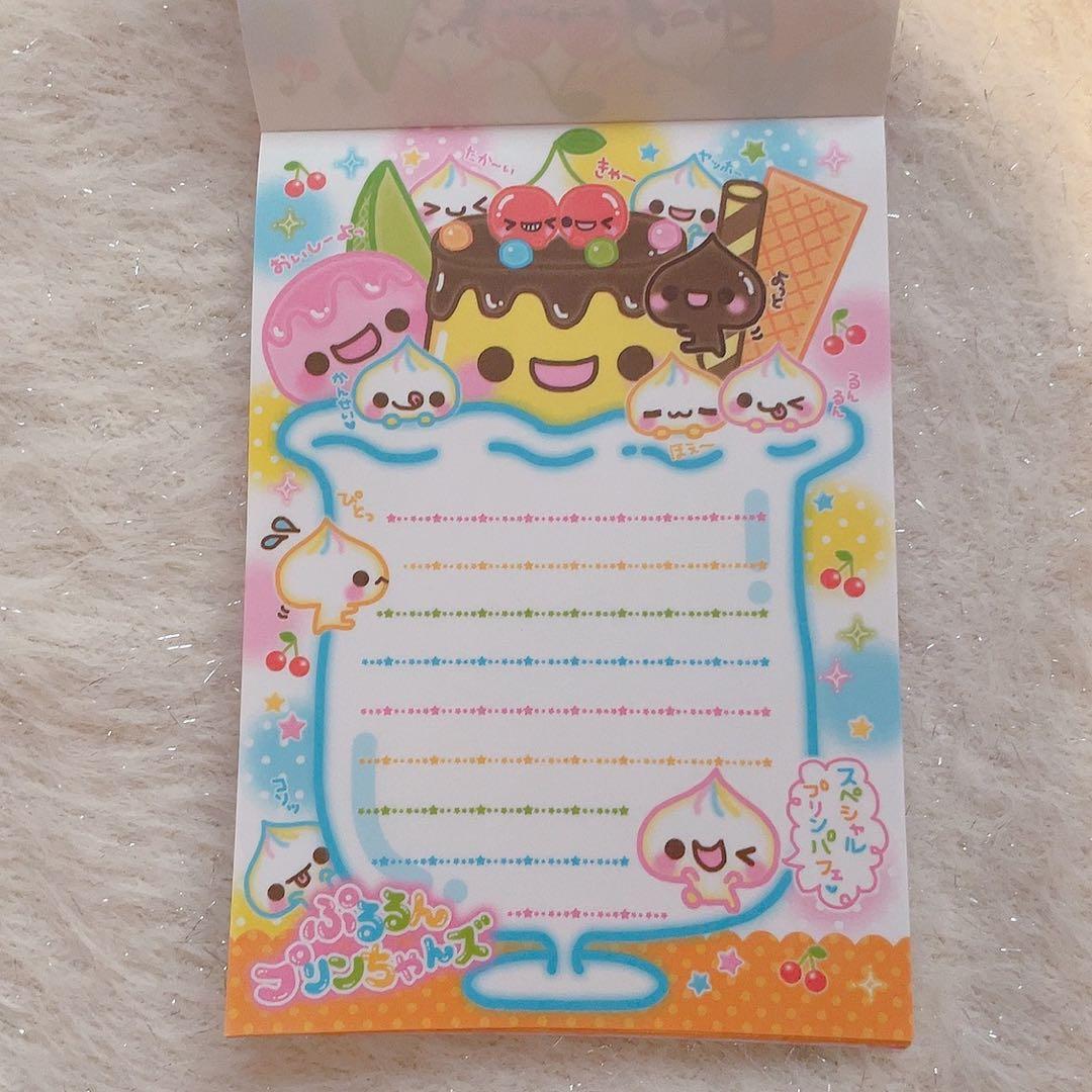 平成　レトロ　メモ帳　ぷるるんプリンちゃんズ