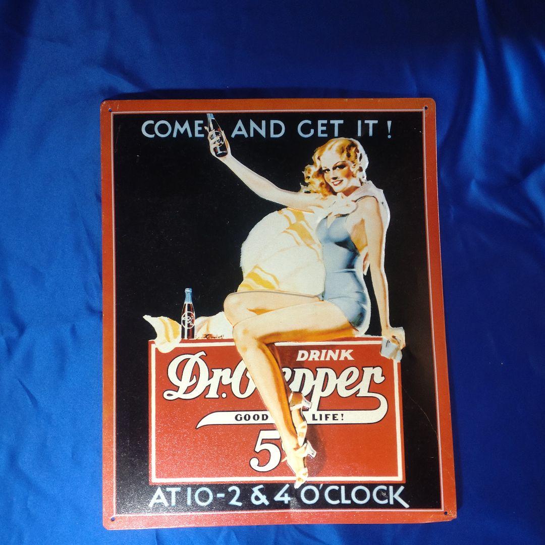 （超希少）Dr Pepper ヴィンテージ広告プレート4点セット/超お得！！
