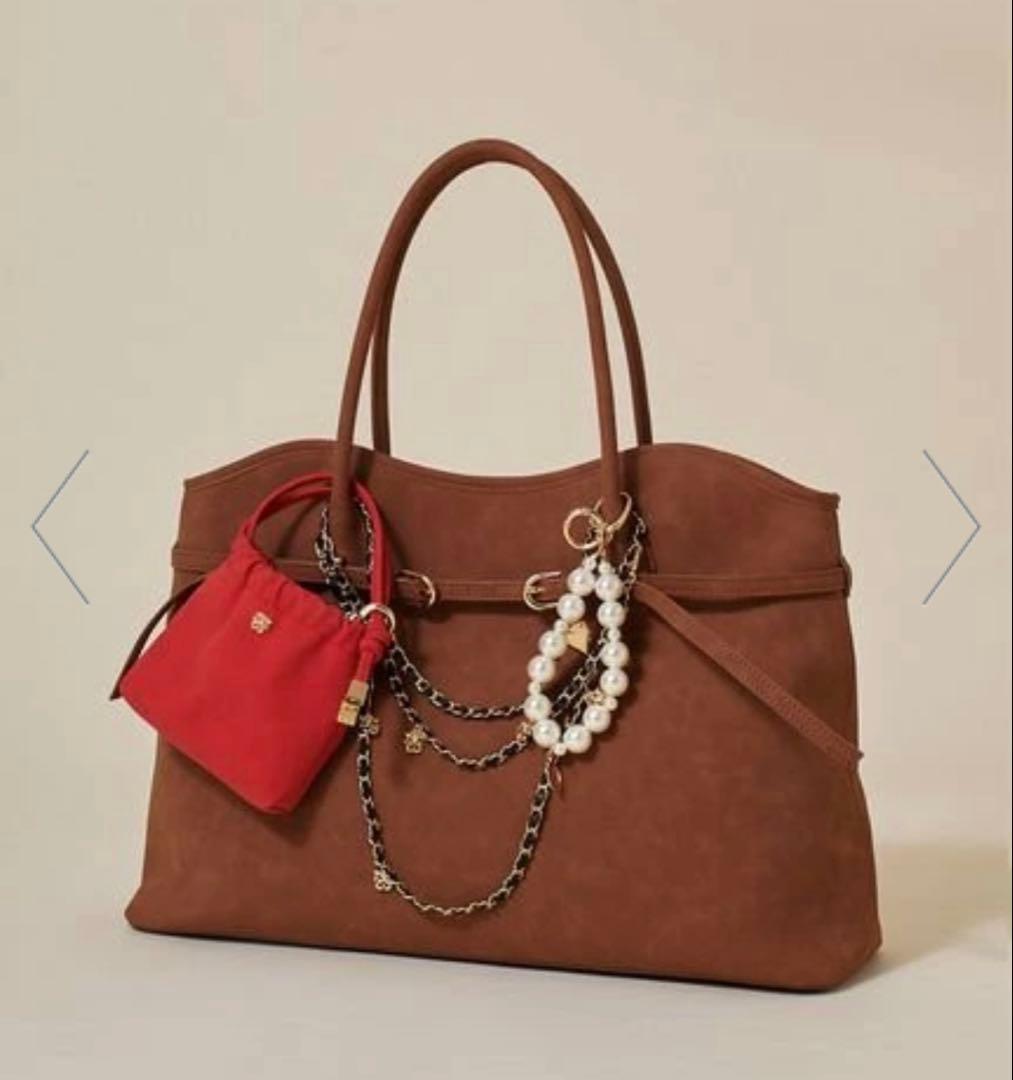 SNIDEL ソフトベルトトートバッグ　ブラウン