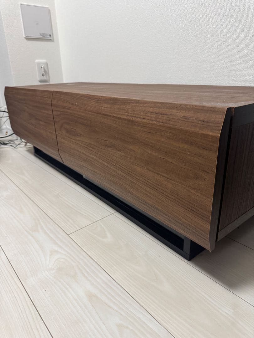 ダークブラウン 木製 テレビ台 引き出し付き