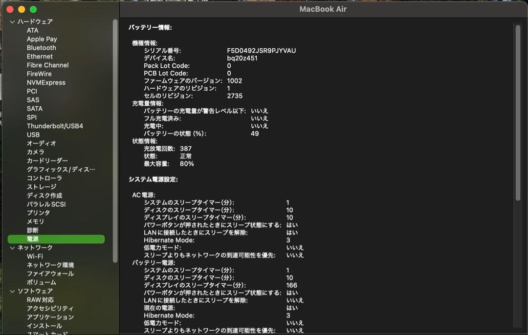 MacBook Air M1 8GB スペースグレー