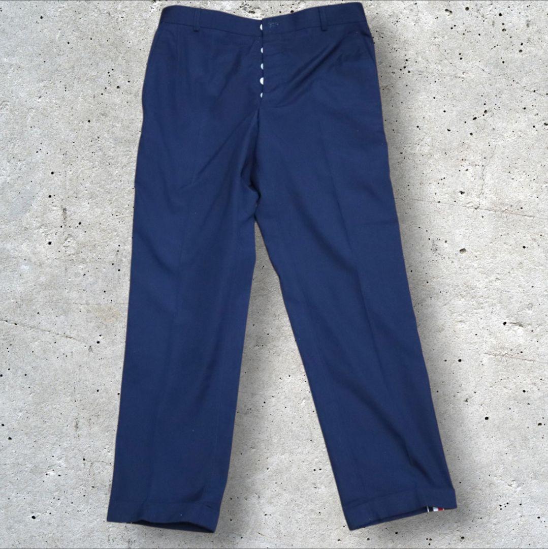 未使用　THOM BROWNE パンツ チノ トリコロール ネイビー　スラックス