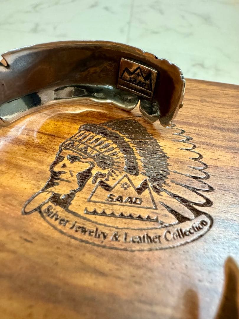 SAAD サード フェザー バングル Silver925