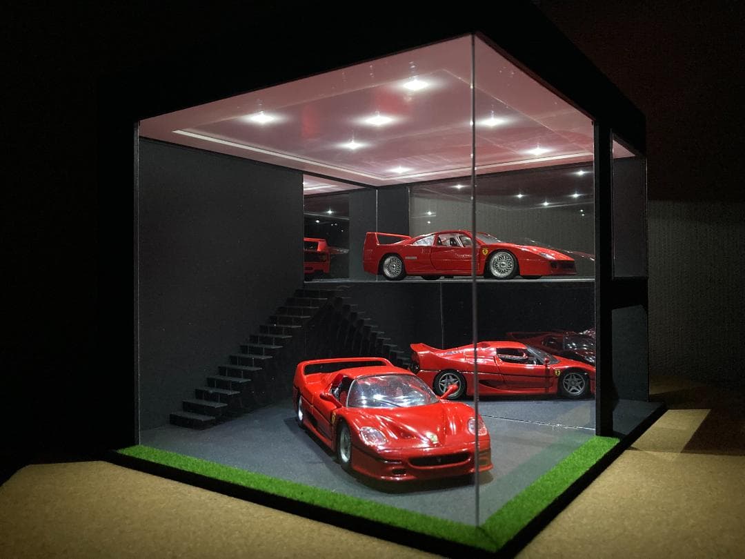 モデルカー用ジオラマ：1/24 ショールーム＆ガレージⅣ（吹き抜け2階タイプ）