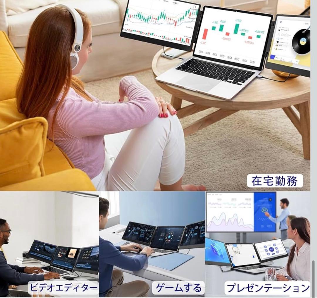 Laptomo S3 14インチ デュアルディスプレイ ポータブルモニタ 2画面