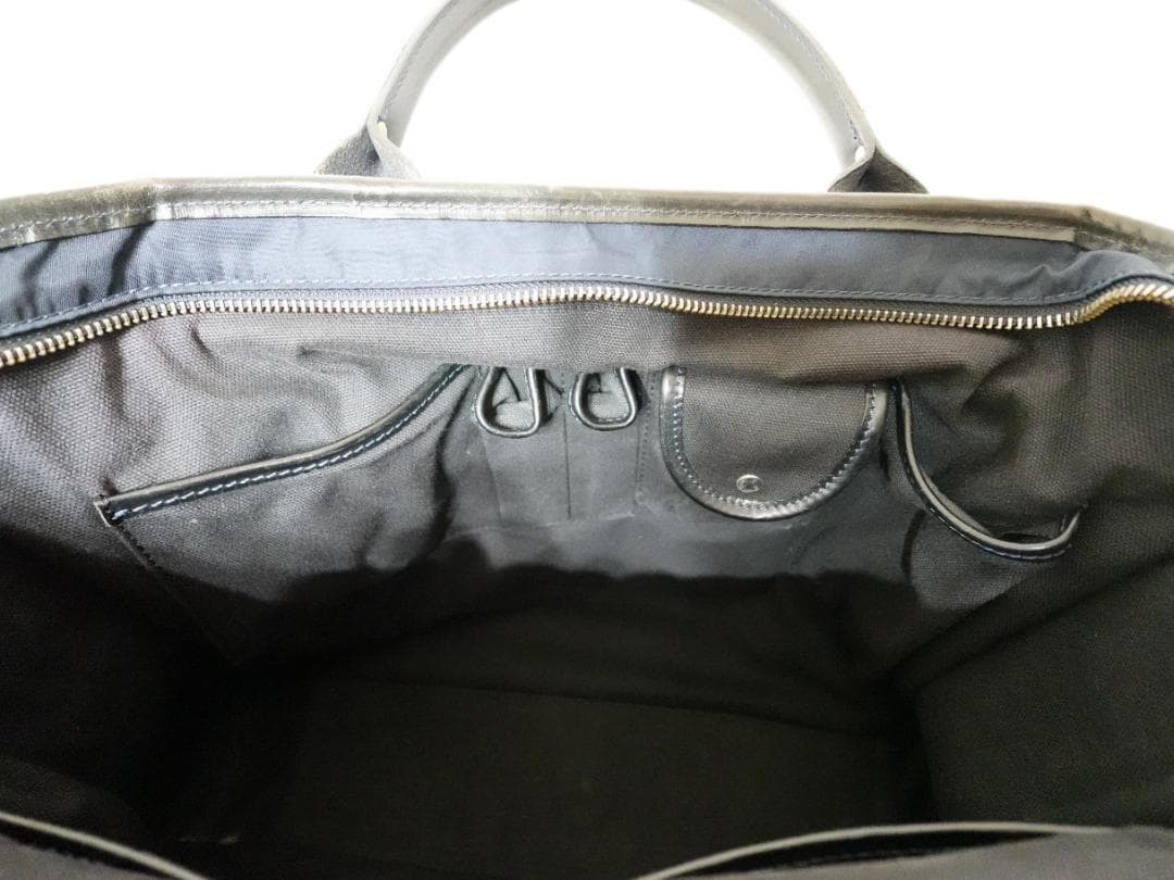 フェリージ Felisi ２wayビジネスバッグ ネイビー 本革・ナイロン