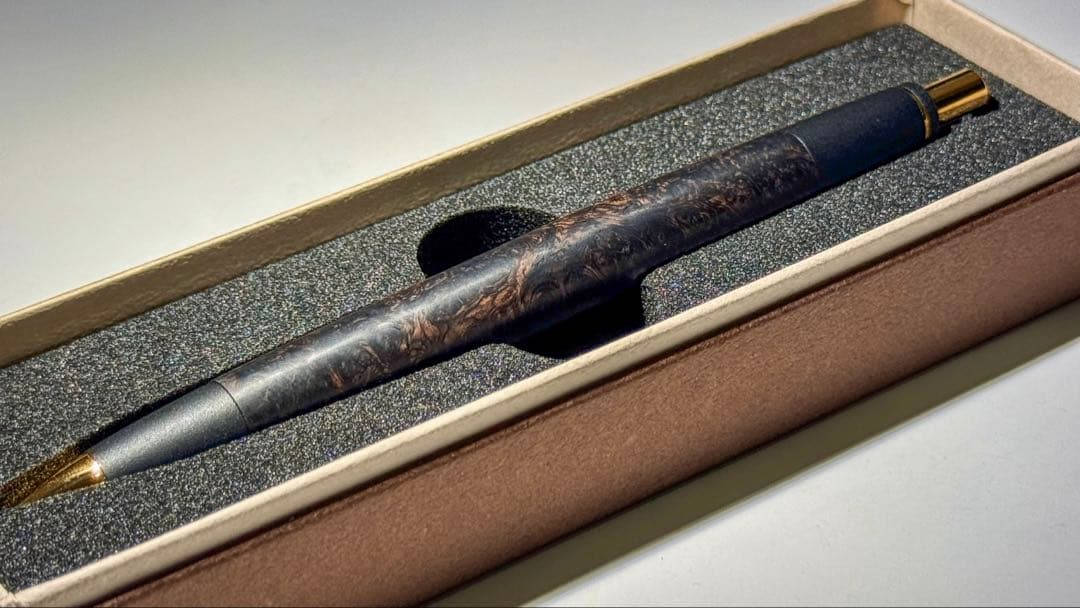 野原工芸似 ブラックウッド バール ツートン シャーペン あけぼの工房　木軸ペン