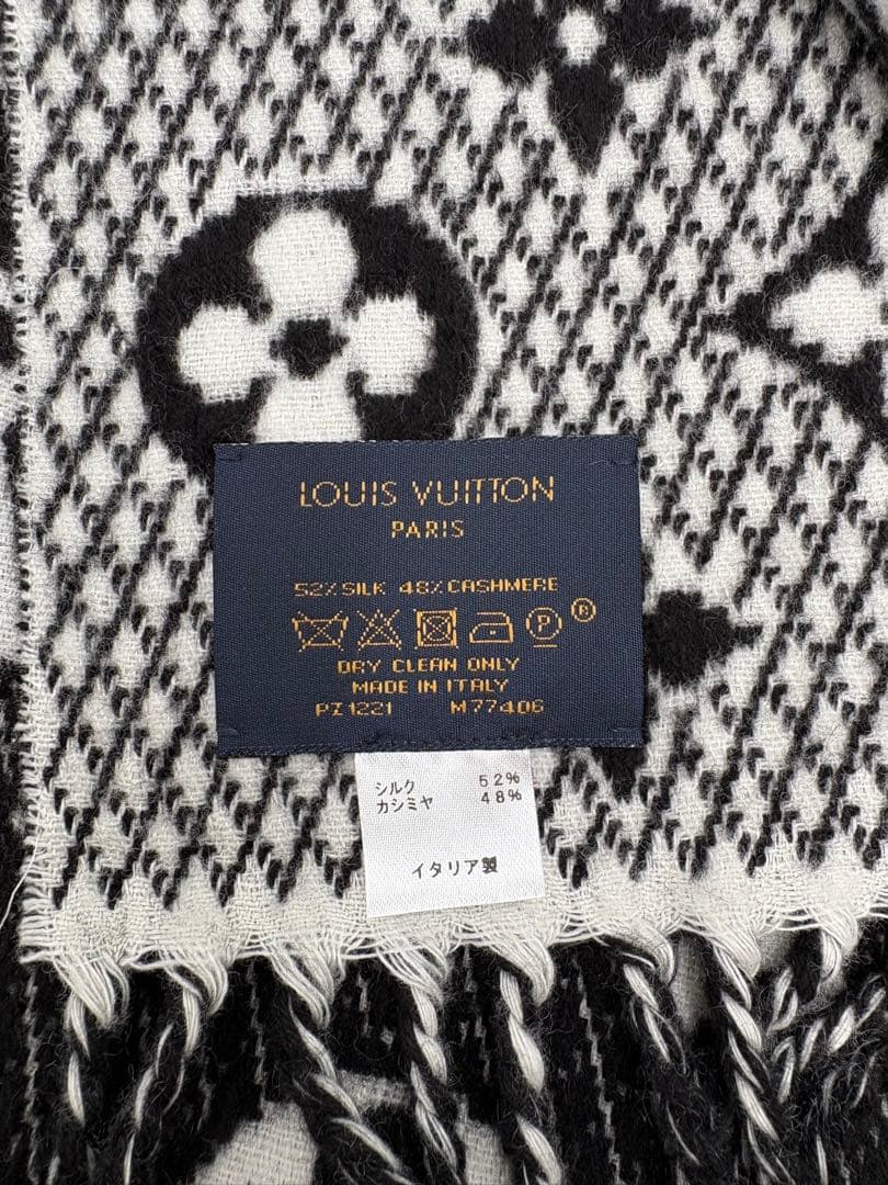 ルイ・ヴィトン　エシャルプ・LVトゥジュール　マフラー　シルク/カシミヤ