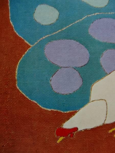 熊谷守一、あじさいと鶏、希少限定版、額装用画集、新品額装付