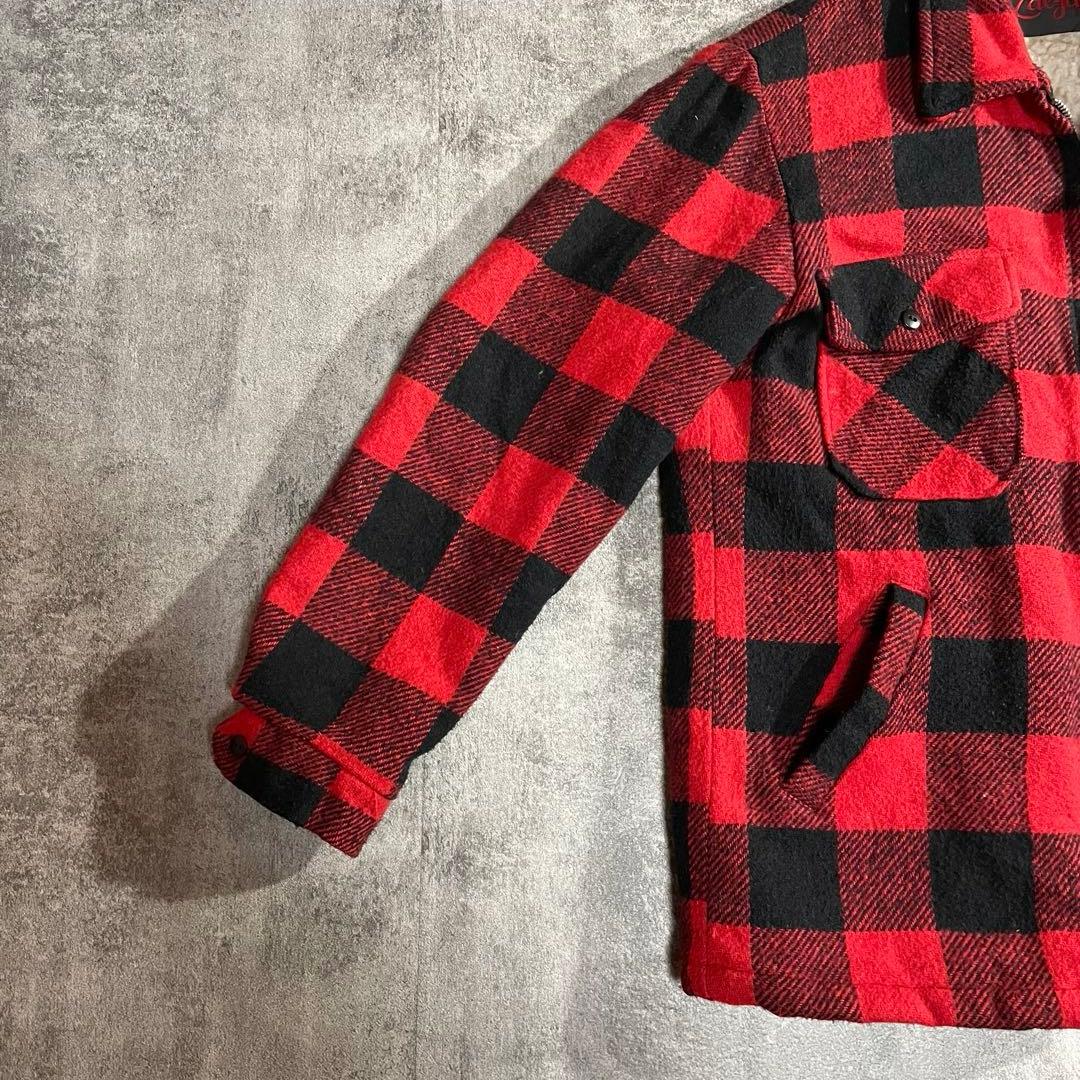 Cal-jac U.S.A. バッファローチェック 裏ボアジャケット赤黒Lサイズ