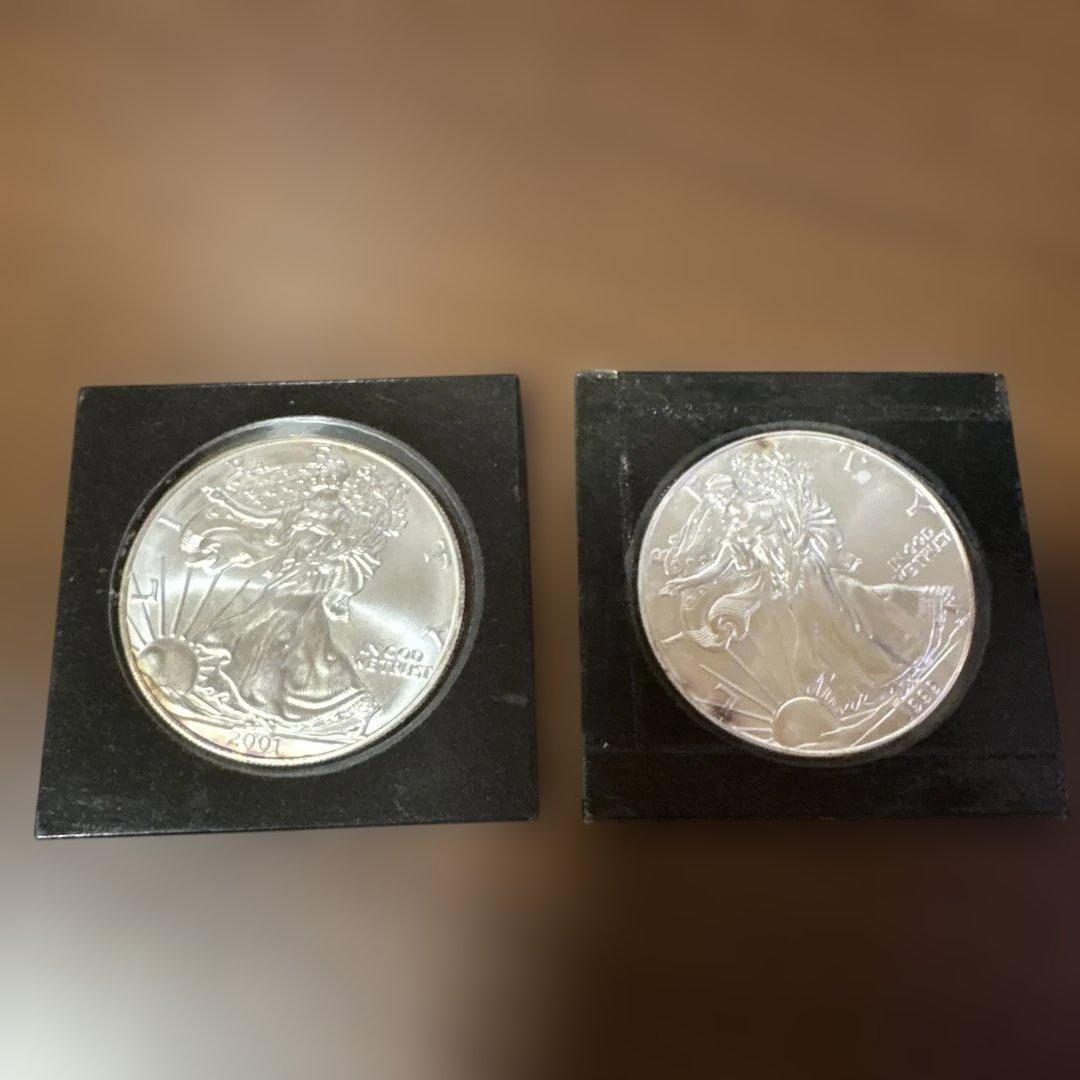 2001年 アメリカ合衆国 1ドル銀貨 1オンス2枚