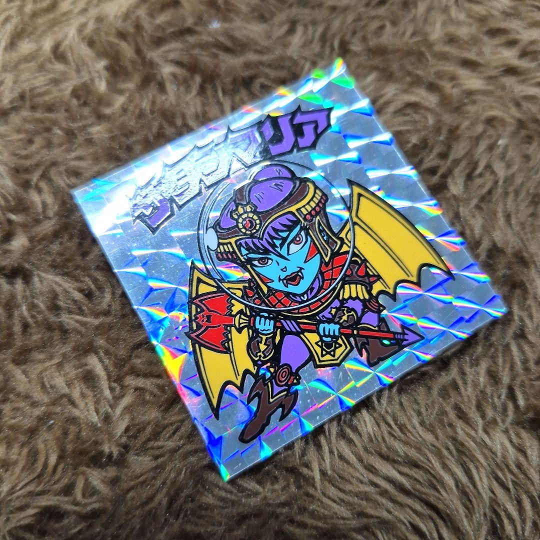 旧ビックリマンシール　第５弾ヘッド　サタンマリア　銀　裏面青