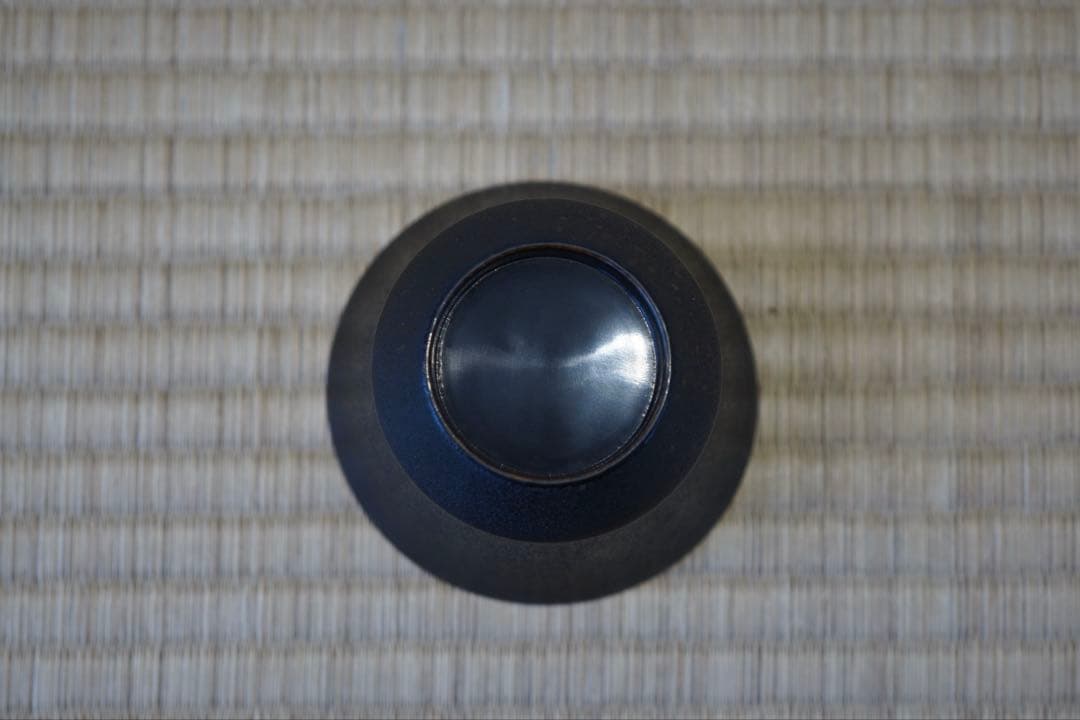 茄子高蒔絵・富士山蒔絵・朱印入り 黒乾漆粉塗 小吸物椀 2客/ 木製漆器 茶懐石