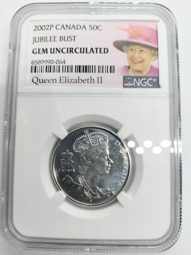 NGC GEM UNC 2002P カナダ ジュビリーバスト クイーンエリザベス