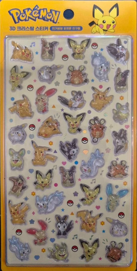 【韓国限定】ポケモン ドロップシール 4種セット　韓国公式