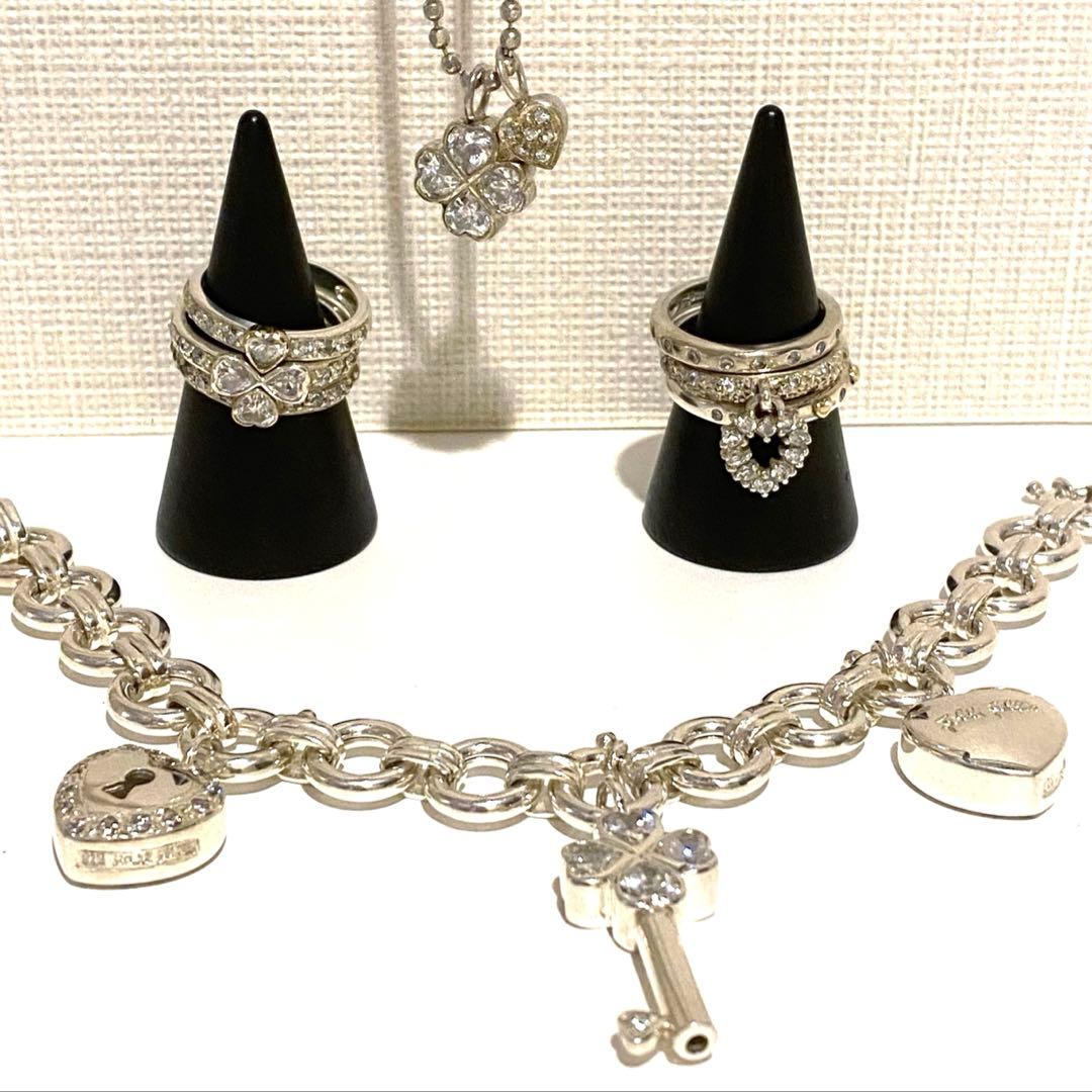 Folli Follieフォリフォリ3連リング シルバー 925 スイングハート