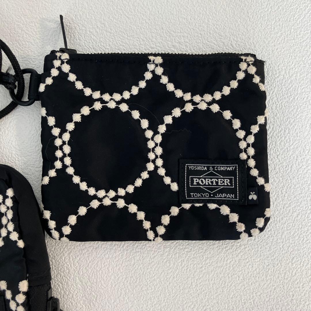 PORTER ミナペルホネン　パース　キーケース　ブラック・ホワイト