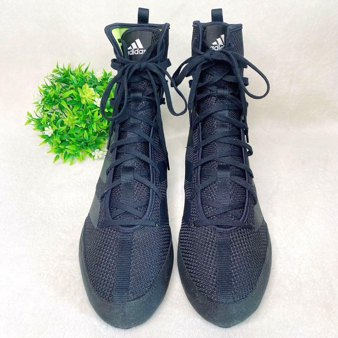 極美品　アディダス　ボクシングシューズ ハイカットメッシュ　ブラック　26.5