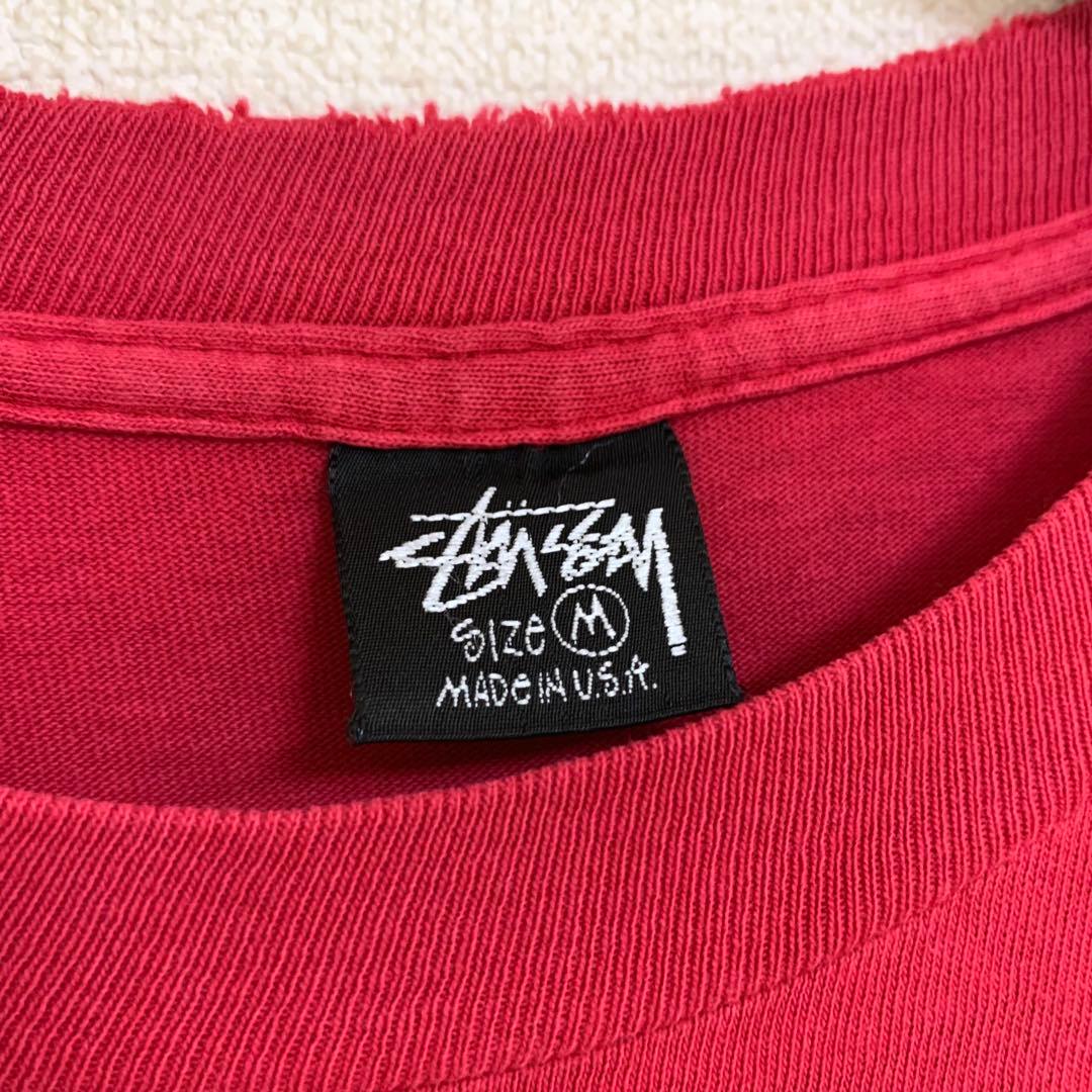80s 前期 STUSSY USA製 黒タグ 太陽 ロゴ エンブレム Tシャツ
