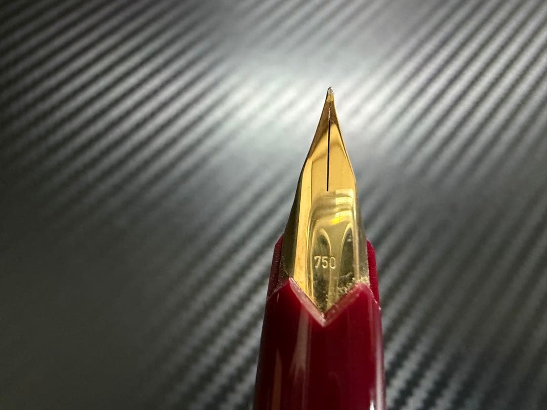 極美品 モンブラン No.121 ボルドー EF 極細字 万年筆 18金ニブ