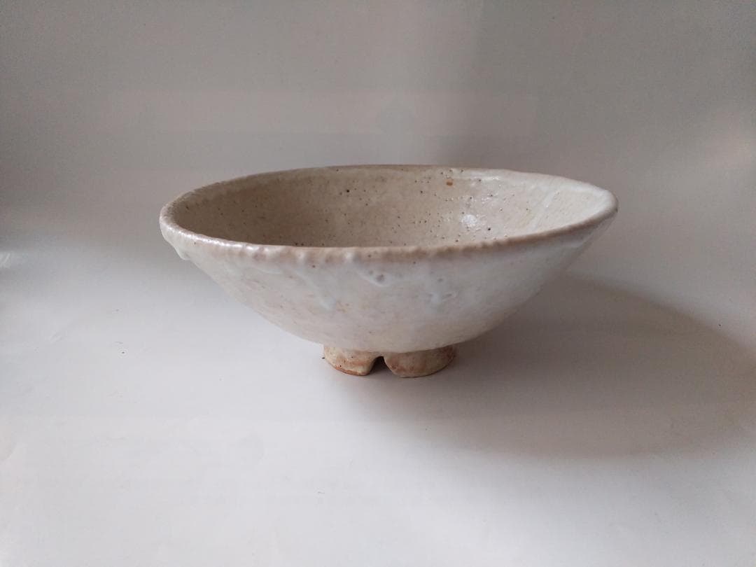 宗流庵 渡辺栄泉 萩茶碗 茶道具 茶器 抹茶碗 平茶碗 共箱 栞 美品 です。