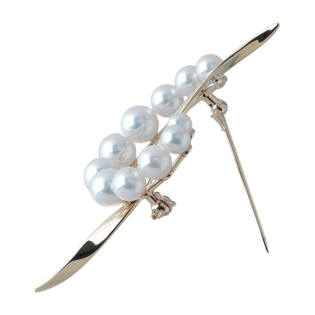 ミキモト アコヤパール ブローチ サークル K18YG【21879】