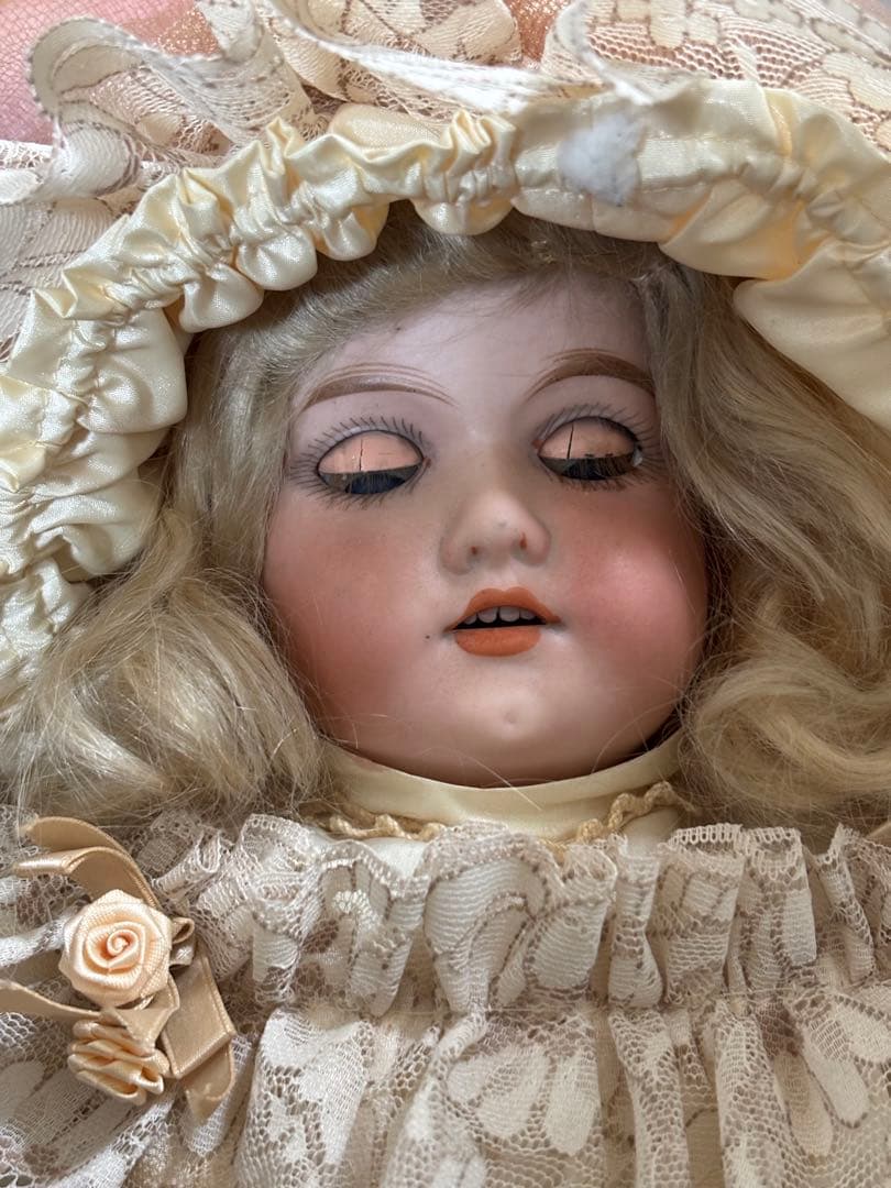 アンティーク ビスクドール Floradora フロラドラ レザーボディ