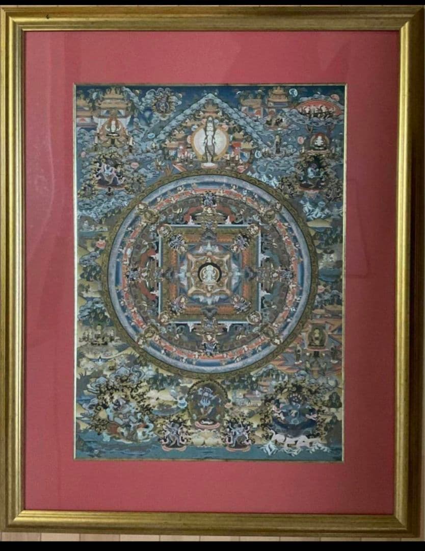 曼荼羅 特大 手描き 肉筆 絵画