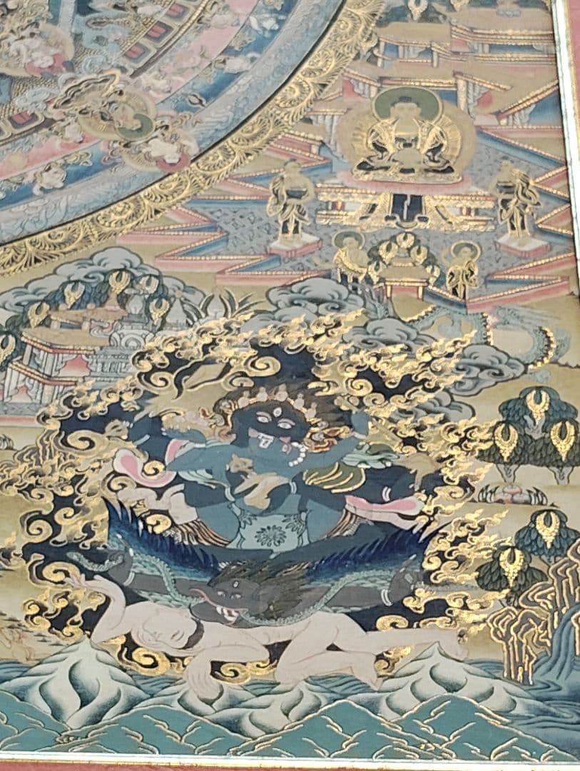 曼荼羅 特大 手描き 肉筆 絵画