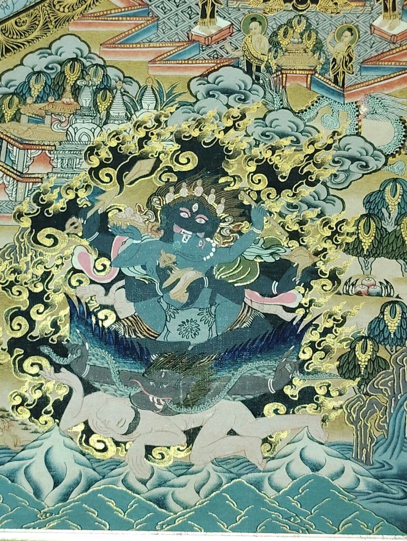 曼荼羅 特大 手描き 肉筆 絵画