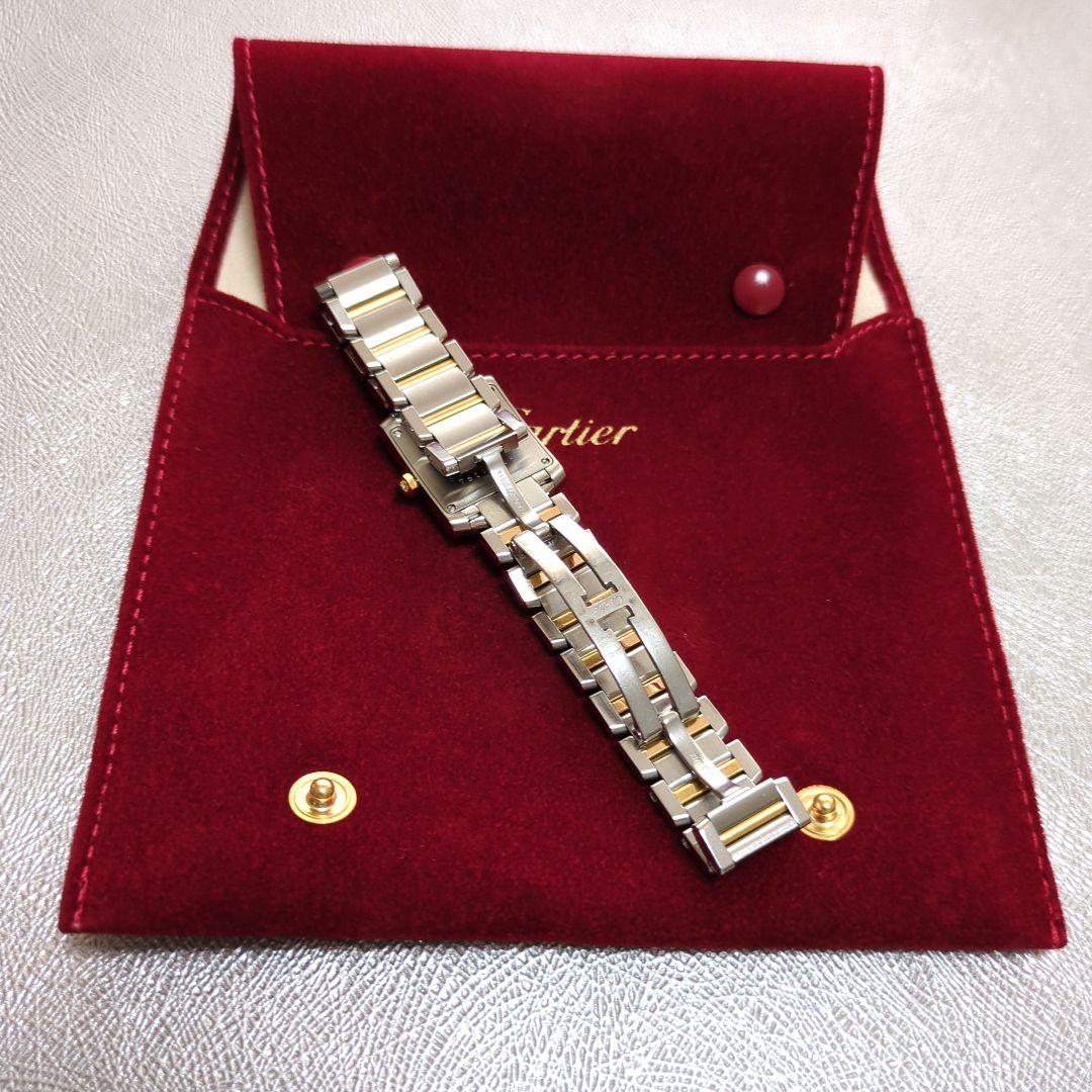✨️カルティエ✨️タンクフランセーズ　ピンクシェル コンビベルト