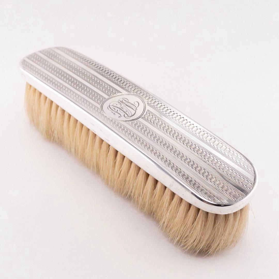 英国製 純銀ヘッド 1908 アンティーク 純銀ヘッド 洋服 ブラシ