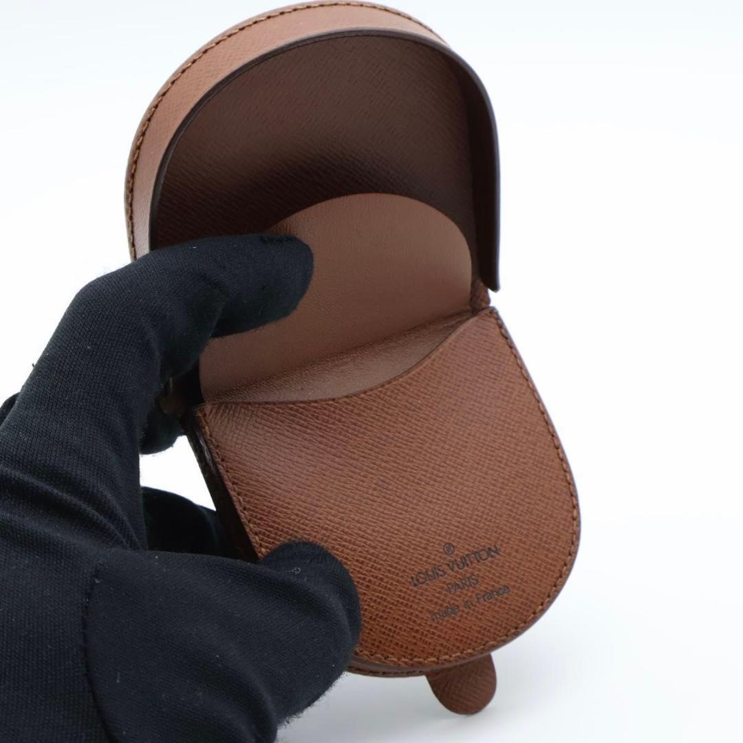 【極美品】ルイヴィトン　ポルトモネキュベット　モノグラム　ケース　茶色