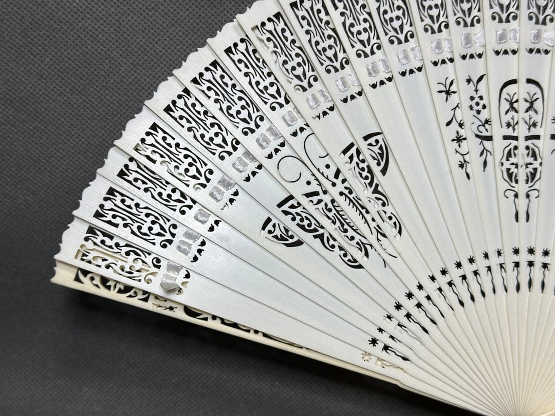 極上　天然素材　扇子　和装小物　茶道　お茶会　お茶席　歌舞伎古美術品　 細密細工