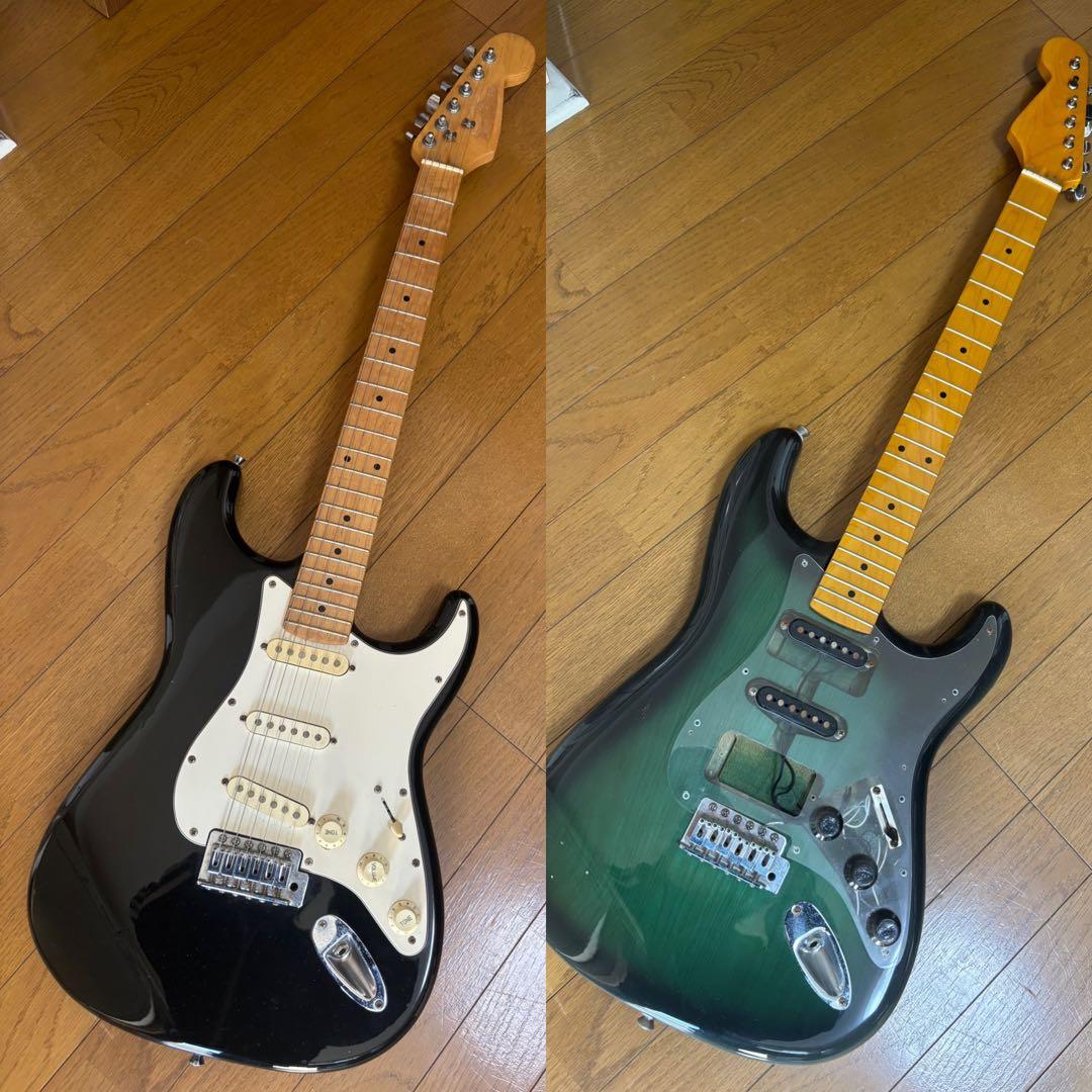 Black Rose メーカー不明ストラトキャスター完動品➕部品取り付き