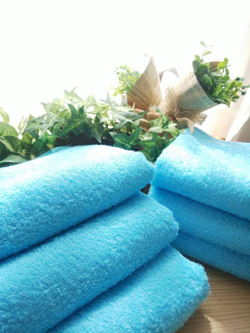 泉州タオル 高級綿糸スカイブルーフェイスタオルセット20枚 タオル新品 まとめ