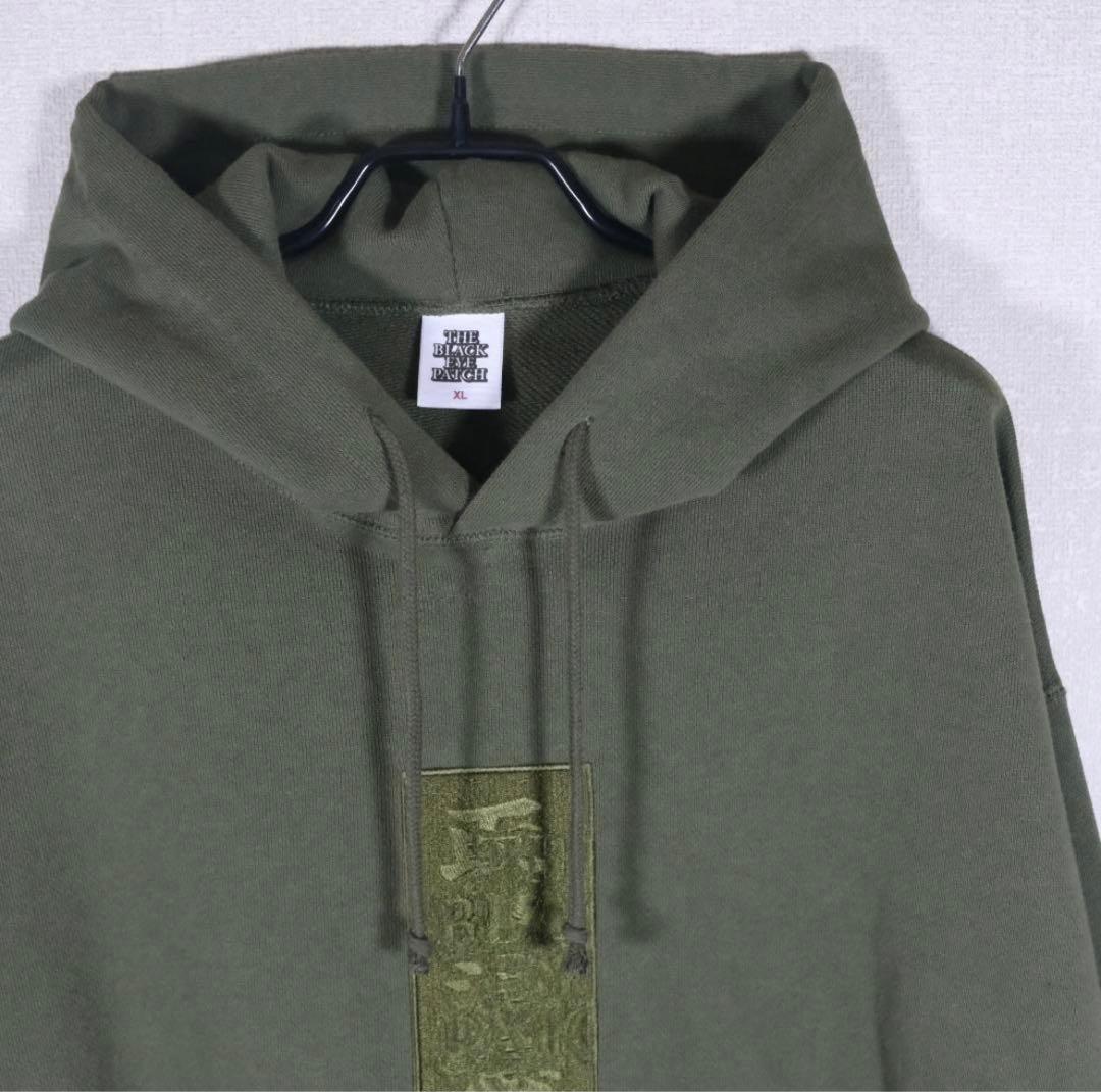 BLACK EYE PATCH 取扱注意 刺繍 パーカー  OLIVE XL