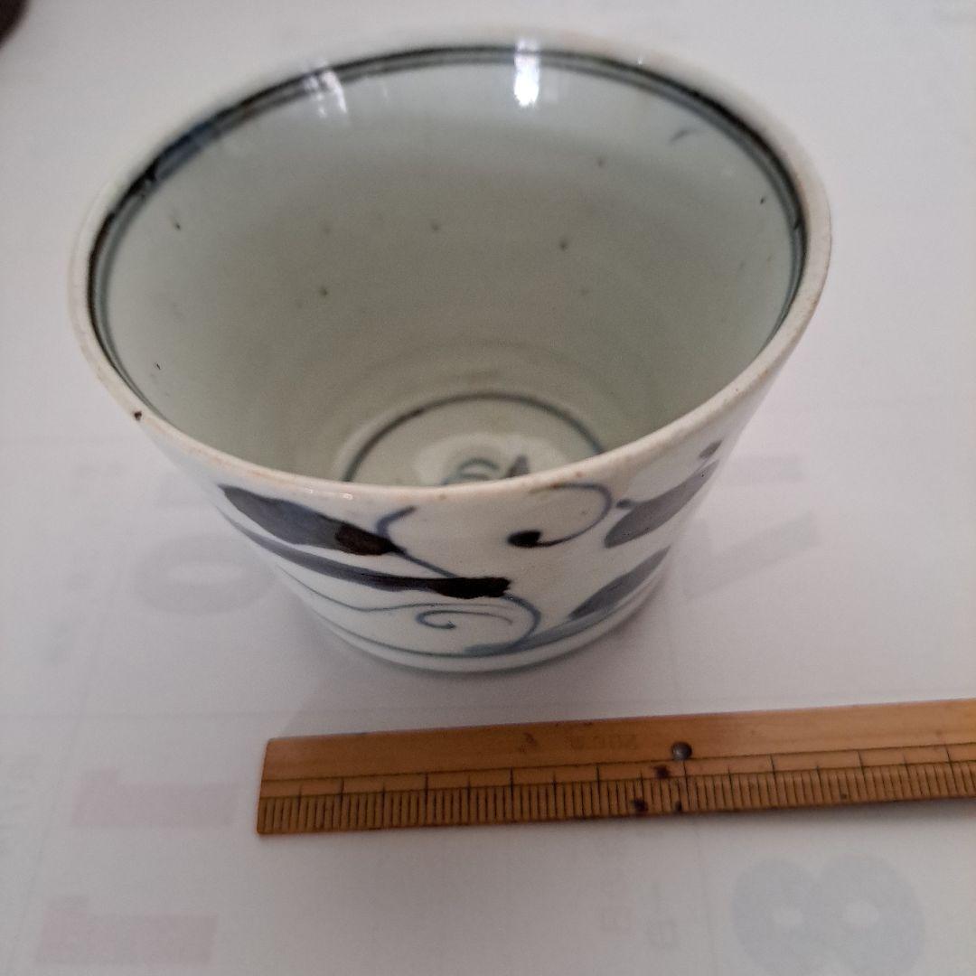 お値下げ中　江戸中　極上　蕎麦猪口　　花散らし図　1740～1770年