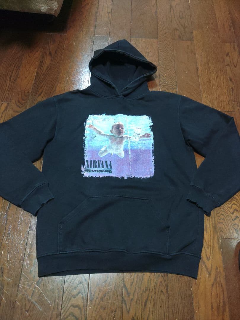 NIRVANA NEVERMIND パーカー　古着　黒