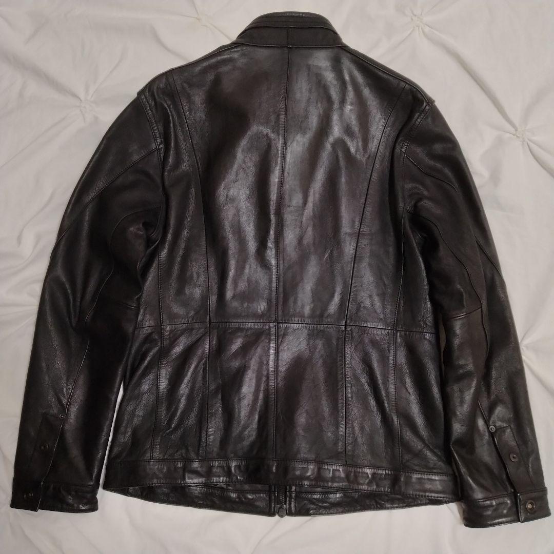 【ビックサイズ XL 本革】ニコルクラブ レザー ライダースジャケット シングル